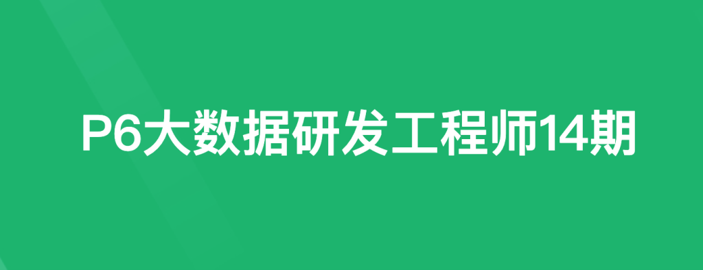 奈学 - 大数据研发工程师十三期