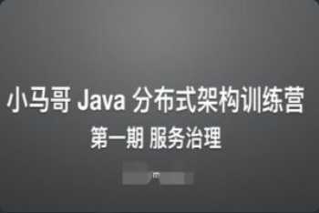 小马哥 - Java 分布式架构训练营 - 第一期 服务治理