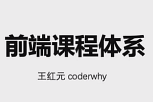 王红元 - coderwhy Web前端课程体系课 313集[完结]