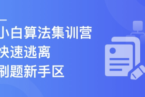 慕课实战 - 小白算法集训营-大幅提升刷题量，快速逃离新手区