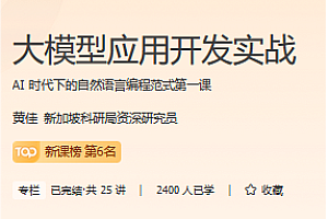 极客时间 - 大模型应用开发实战[完结]