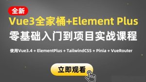  小滴 - 新版Vue3.4+ElementPlus全家桶开发视频项目实战