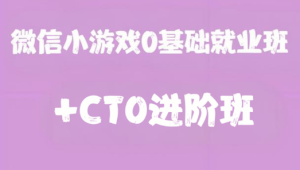 微信小游戏0基础就业班+CTO进阶班