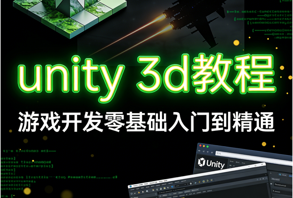 unity 3d教程，游戏开发零基础入门到精通