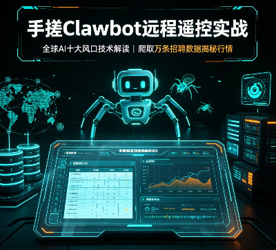  手搓Clawdbot远程遥控实战，全球A十大风口技术解读，爬取万条招聘 数据揭秘行情